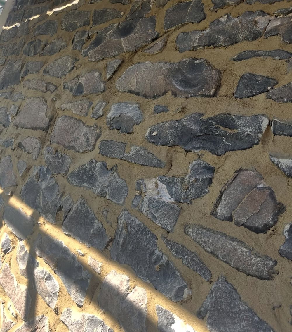 Finished repointed stonework